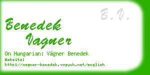 benedek vagner business card