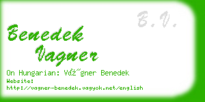 benedek vagner business card